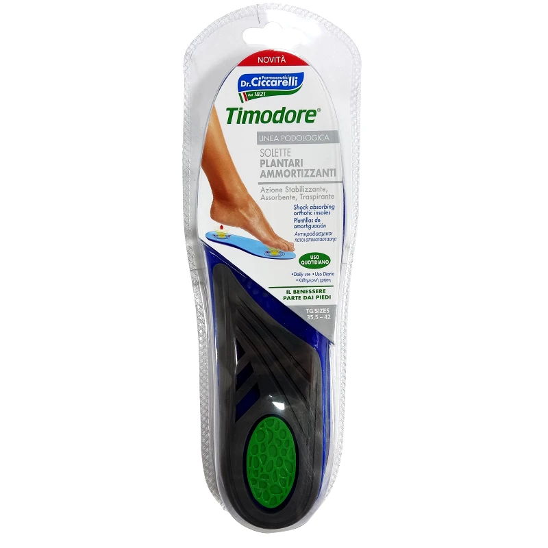 Dottor Ciccarelli Dr Ciccarelli Timodore Shock Absorbing Ortotic Insoles Αντικραδασμικοί Πάτοι Σιλικόνης για Αποκατάσταση των Ποδιών 1 Ζευγάρι - 35,5 / 42