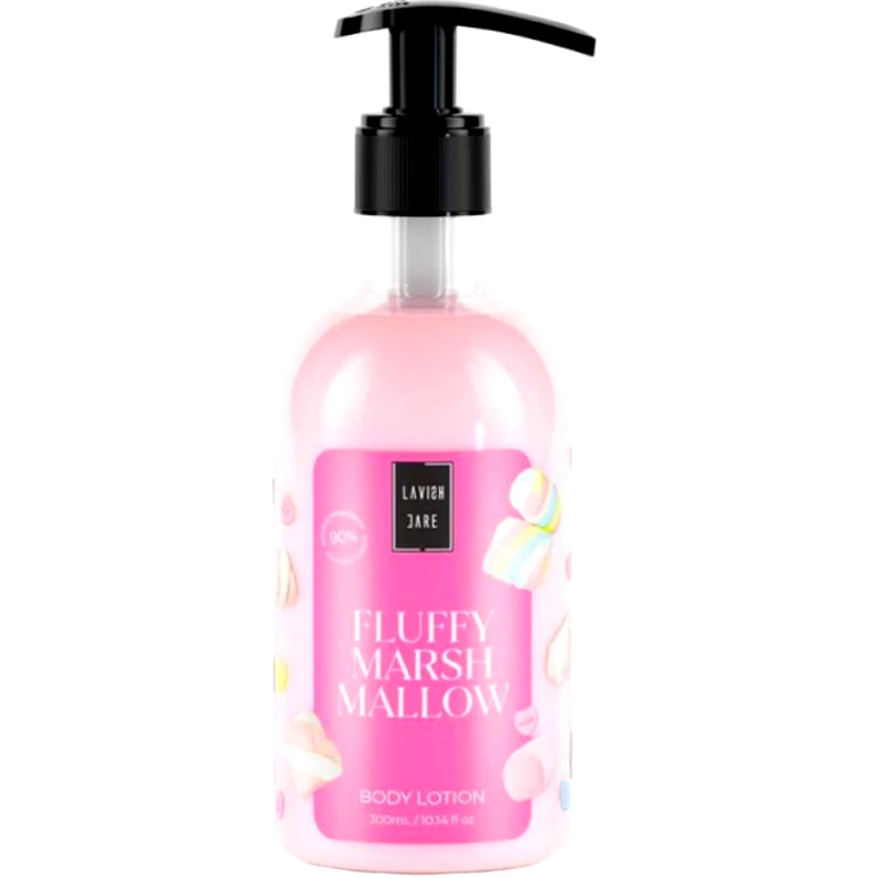 Lavish Care Lavish Care Body Lotion Fluffy Marshmallow Ενυδατική Κρέμα Σώματος με Ευχάριστο Άρωμα Marshmallow με Αντλία 300ml 