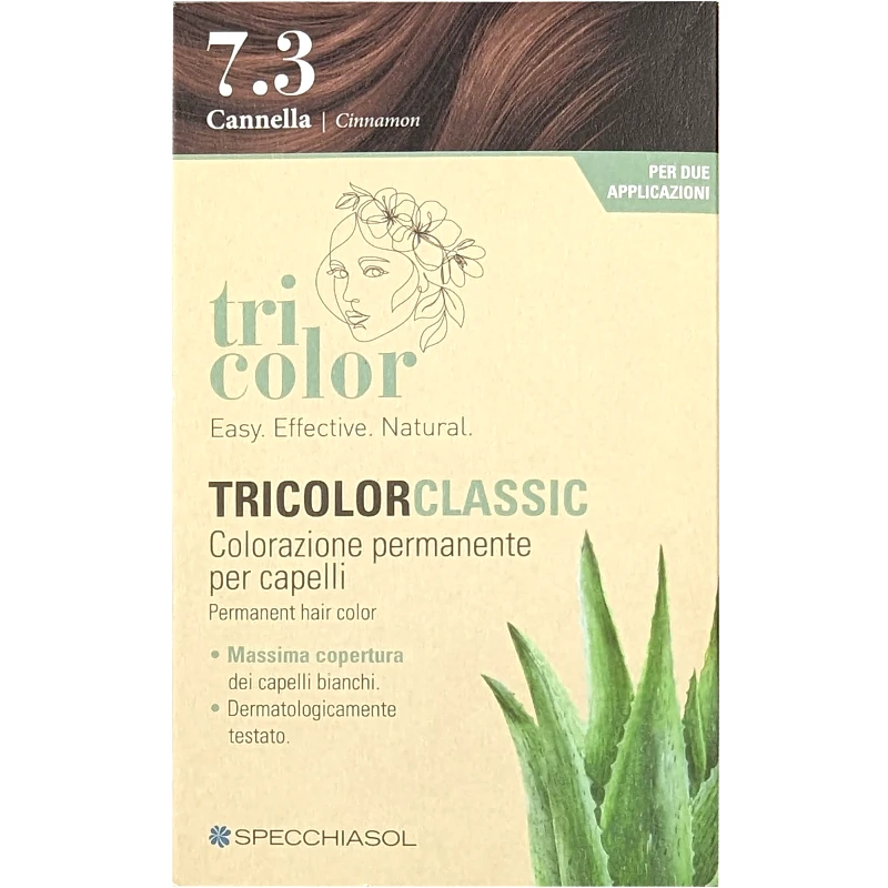 Specchiasol Specchiasol Tricolor Classic Permanent Hair Color Φυτική Βαφή Μαλλιών Χωρίς Αμμωνία 1 Τεμάχιο - 7.3 / Cinnamon