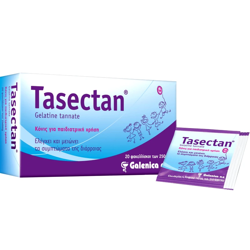 Galenica Galenica Tasectan 250mg Συμπλήρωμα Διατροφής για Παιδιά σε Σκόνη για την Αντιμετώπιση της Διάρροιας & Αποκατάσταση της Φυσιολογικής Λειτουργίας του Εντέρου 20 Sachets