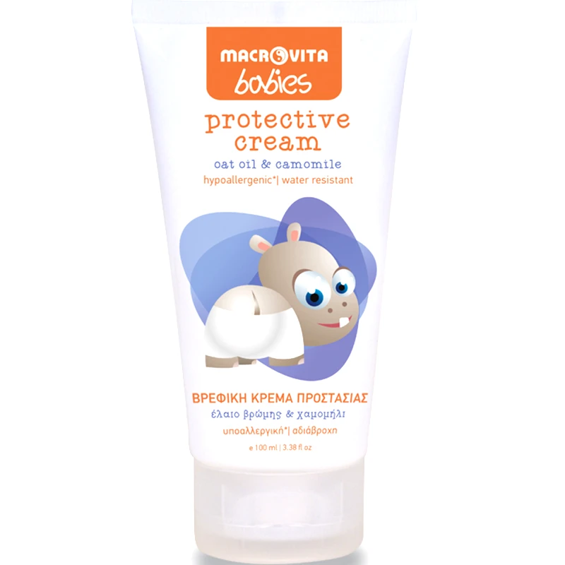 Macrovita Macrovita Babies Protective Cream Βρεφική Κρέμα Προστασίας με Έλαιο Βρώμης & Χαμομήλι από 0-36 Μηνών 100ml