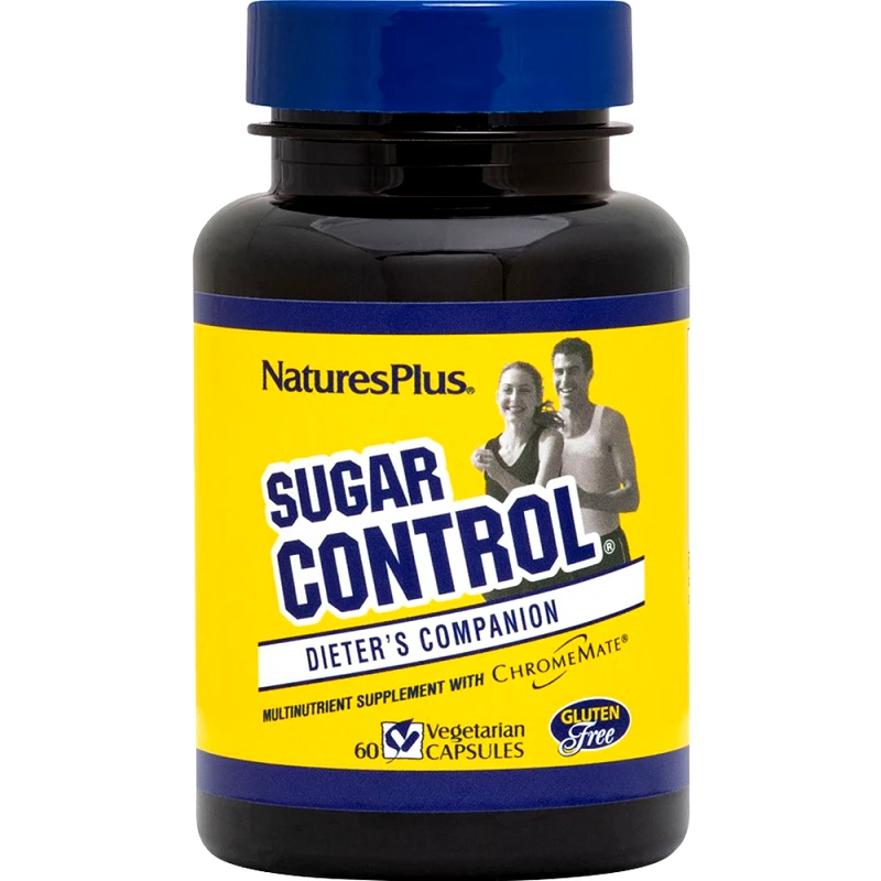 Natures Plus Natures Plus Sugar Control Συμπλήρωμα Διατροφής Εκχυλίσματος Βοτάνων, Μετάλλων & Αμινοξέων για Ρύθμιση του Σακχάρου στο Αίμα 60caps