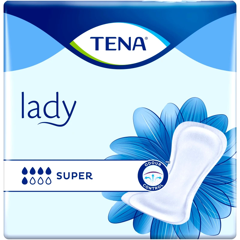 Tena Tena Lady Super Σερβιέτες για Ελαφριά προς Μέτρια Μορφή Ακράτειας 15 Τεμάχια