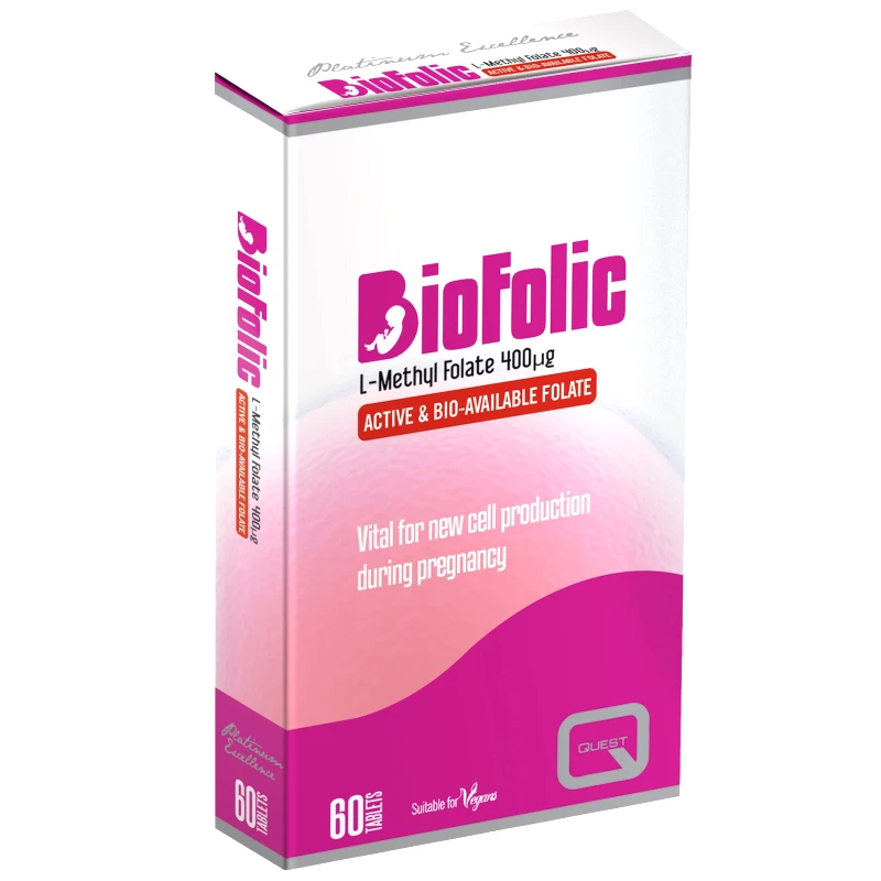 Quest Quest Biofolic L-Mehyl Folate 400μg Συμπλήρωμα Διατροφής με Φολικό Οξύ Απαραίτητο Πριν τη Σύλληψη & Κατά την Εγκυμοσύνη 60tabs