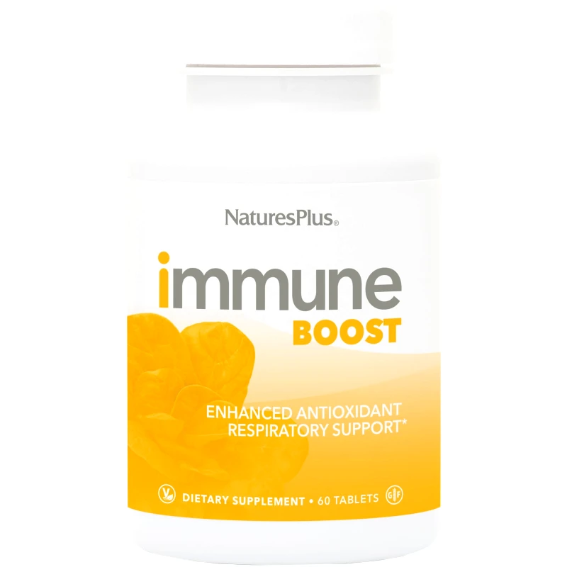 Natures Plus Natures Plus Immune Boost Enhanced Antioxidant Respiratory Support Συμπλήρωμα Διατροφής Πολυβιταμινών για Ενίσχυση του Ανοσοποιητικού με Αντιοξειδωτική Προστασία για Υποστήριξη του Αναπνευστικού Συστήματος 60tabs