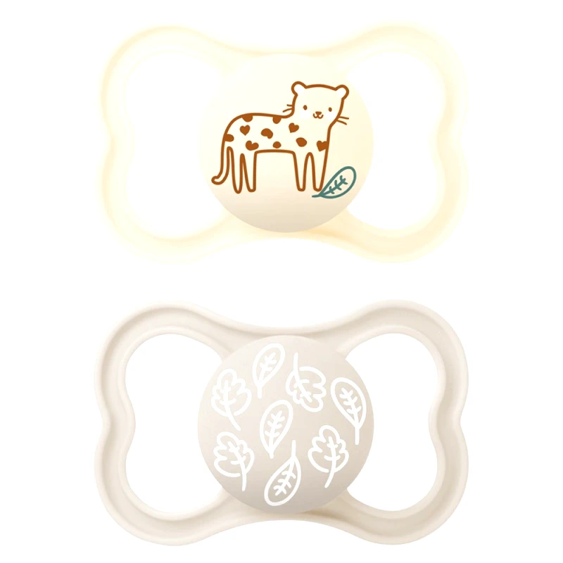 Mam Mam Supreme Silicone Soother 16m+ Ορθοδοντική Πιπίλα Σιλικόνης που Υποστηρίζει την Υγιή Οδοντική Ανάπτυξη 2 Τεμάχια, Κωδ 295SUc - Σομόν / Γκρι