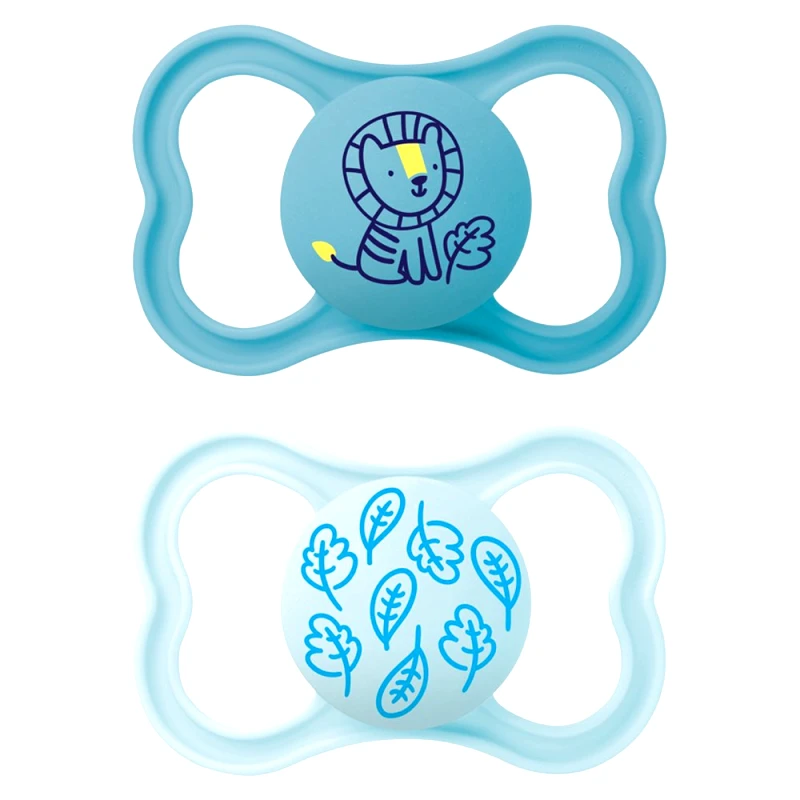 Mam Mam Supreme Silicone Soother 16m+ Ορθοδοντική Πιπίλα Σιλικόνης που Υποστηρίζει την Υγιή Οδοντική Ανάπτυξη 2 Τεμάχια, Κωδ 295SUc - Μπλε / Γαλάζιο