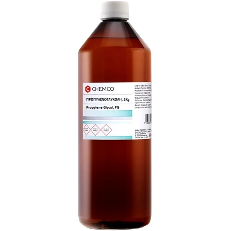 Syndesmos Group Chemco Propylene Glycol PG Προπυλενογλυκόλη Καθαρό & Άχρωμο Άοσμο, Παχύρρευστο Υγρό 1kg