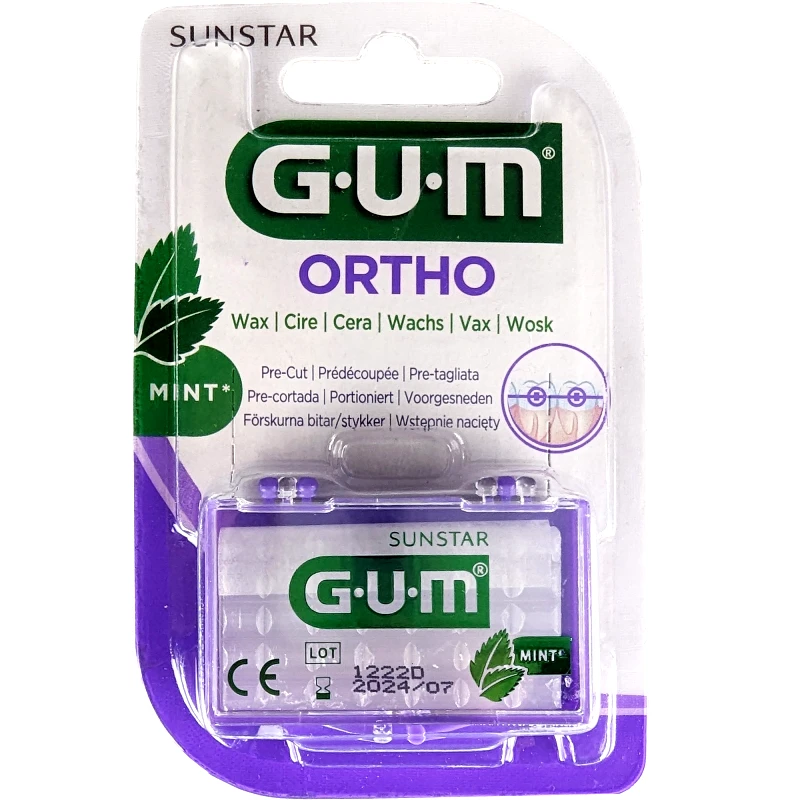 Gum Gum Ortho Pre-Cut Wax Mint Flavour Ορθοδοντικό Κερί για την Αποτροπή Σχηματισμού Πληγών από Ορθοδοντικές Συσκευές - Κωδ 724