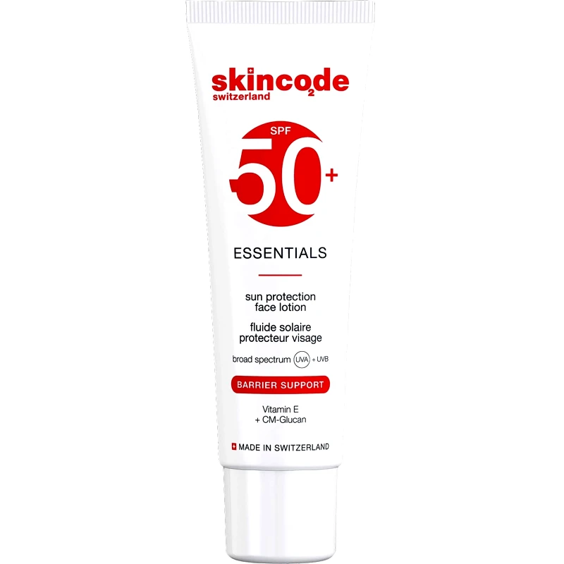 Skincode Skincode Essentials Sun Protection Face Lotion Spf50+ with Vitamin E & CM-Glucan Λεπτόρρευστη Αντηλιακή Κρέμα Προσώπου Πολύ Υψηλής Προστασίας 50ml