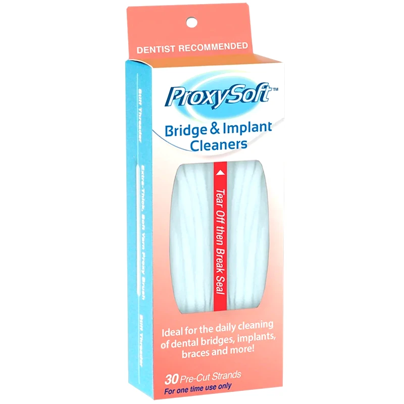Bulk Proxysoft Bridge & Implants Cleaners Μεσοδόντια Καθαριστικά Νήματα Ειδικής Χρήσης για Γέφυρες, Εμφυτεύματα & Νάρθηκες 30 Τεμάχια