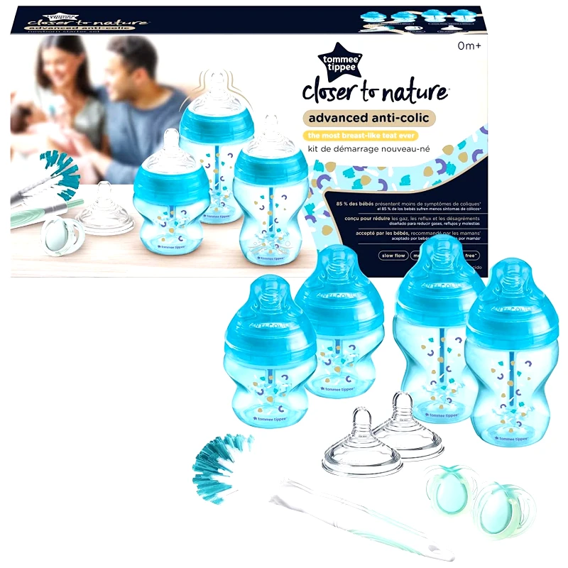 Tommee Tippee Tommee Tippee Πακέτο Προσφοράς Closer to Nature Newborn Starter Set 0m+ Κωδ 422751 Σετ Μπιμπερό Κατά των Κολικών για Νεογέννητα 9 Τεμάχια