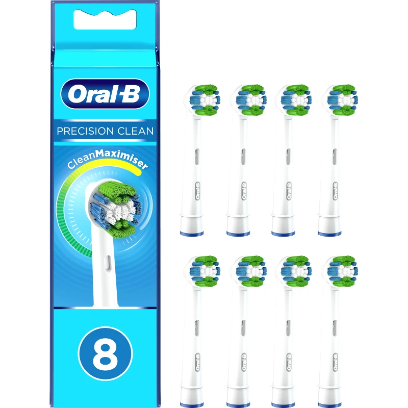 Oral-B Oral-B Precision Clean XXL Pack Ανταλλακτικές Κεφαλές Βουρτσίσματος με Τεχνολογία CleanMaximiser 8 Τεμάχια