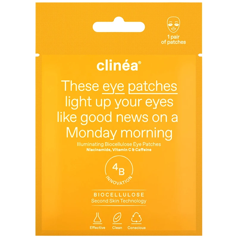 Clinea Clinea Illuminating Biocellulose Eye Patches Ματιών για Λάμψη από Βιοκυτταρίνη 1 Ζευγάρι
