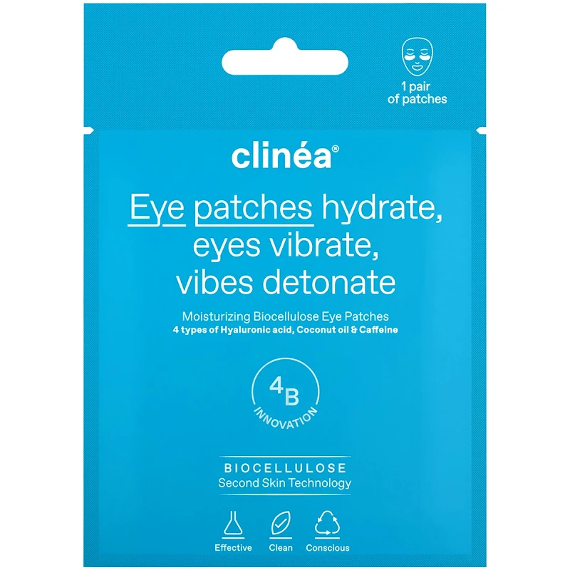Clinea Clinea Moisturizing Biocellulose Eye Patches Ενυδατικά Patches Ματιών από Βιοκυτταρίνη 1 Ζευγάρι