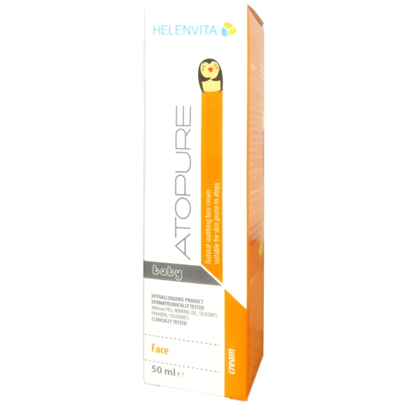 ΦΑΡΜΕΞ Helenvita Atopure Baby Face Cream Φυσική Καταπραϋντική Κρέμα Προσώπου για το Ευαίσθητο Βρεφικό & Παιδικό Δέρμα με Τάση Ατοπίας 50ml 