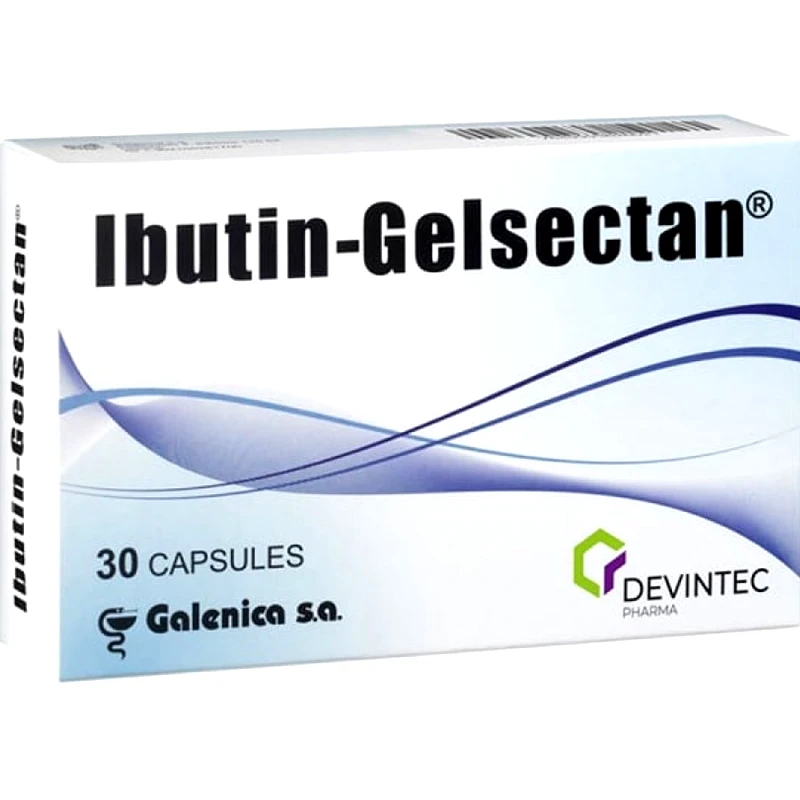 Galenica Galenica Ibutin Gelsectan Συμπλήρωμα Διατροφής Αποκατάστασης Εντερικής Λειτουργίας σε Ασθενείς με Σύνδρομο Ευερέθιστου Εντέρου 30caps