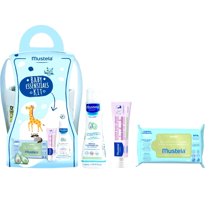 Mustela Promo Gentle Cleansing Gel 400ml (2x200ml) & Cleansing Wipes 60 Τεμάχια & 123 Vitamin Barrier Cream 100ml φωτογραφία