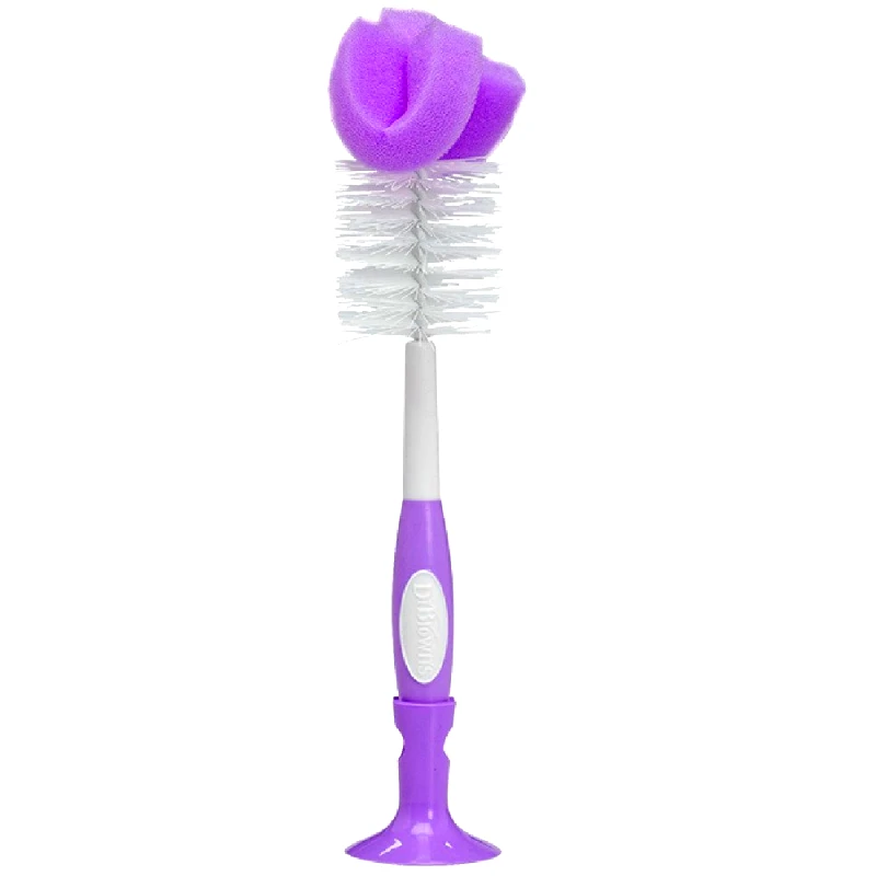 Dr.Brown Dr. Brown's Bootle Brush Βούρτσα Καθαρισμού Μπιμπερό με Σφουγγάρι & Σκληρές Τρίχες για Καλύτερο Καθαρισμό 1 Τεμάχιο, Κωδ AC023 - Μωβ