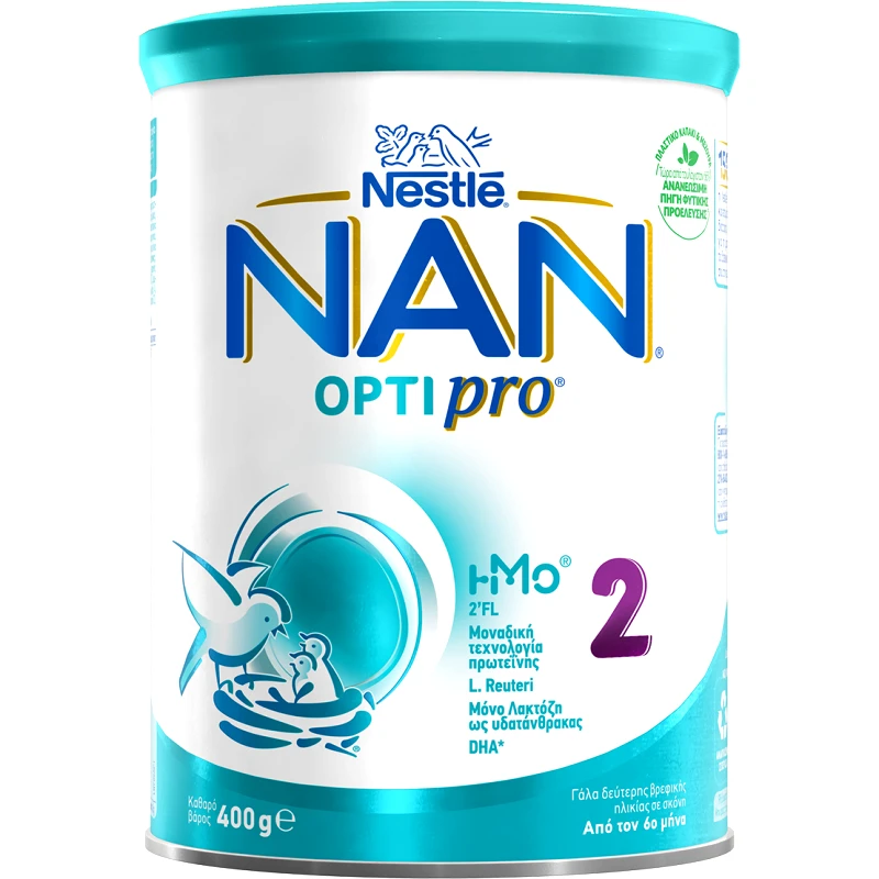 Nestle Nestle NAN Optipro 2 Γάλα σε Σκόνη για Βρέφη, Κατάλληλο Από τον 6ο Μήνα 400gr