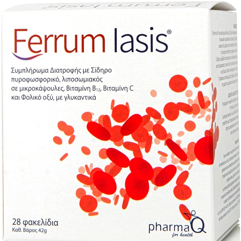 PharmaQ PharmaQ Ferrum Iasis Συμπλήρωμα Διατροφής Σιδήρου, 28 φακελάκια