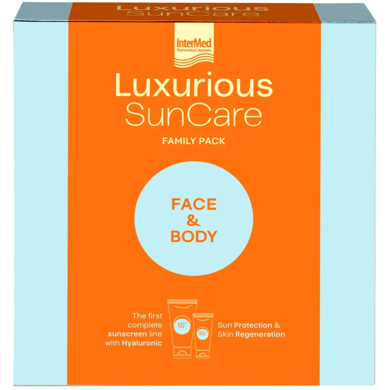 Luxurious Luxurious Promo Sun Care Family Pack Sun Protection Body Cream Spf15, 200ml & High Protection Face Cream Spf50, 75ml