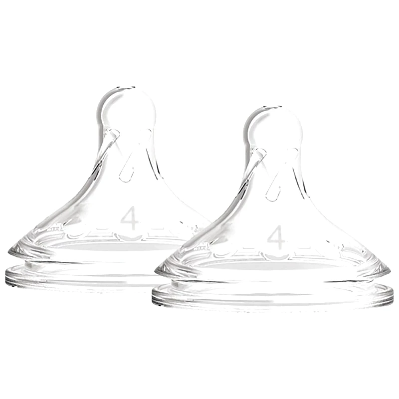 Dr.Brown Dr. Brown's Natural Flow Options+ Level 4 Silicone Teat Θηλή Σιλικόνης για Γρήγορη Ροή 9m+, 2 Τεμάχια, Κωδ WN4201