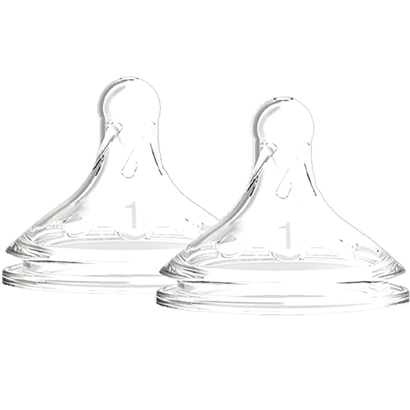 Dr.Brown Dr. Brown's Natural Flow Options+ Level 1 Silicone Teat Θηλή Σιλικόνης για Αργή Ροή 0m+, 2 Τεμάχια, Κωδ WN1201