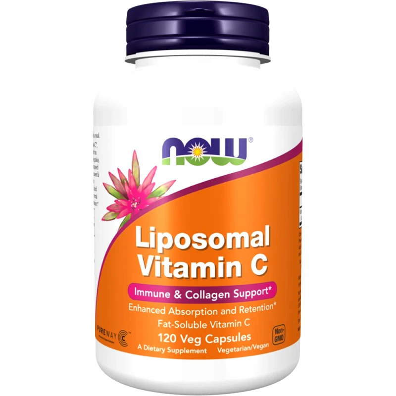 Now Now Foods Liposomal Vitamin C Συμπλήρωμα Διατροφής με Βιταμίνη C Λιποσωμιακής Μορφής Υψηλής Απορρόφησης για την Ενίσχυση του Ανοσοποιητικού & την Αύξηση της Παραγωγής Κολλαγόνου 120 Veg.caps