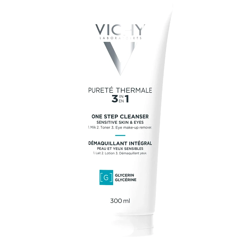 Vichy Vichy Purete Thermale 3in1 One Step Cleanser Sensitive Skin & Eyes Καθαριστικό Προσώπου που Συνδυάζει Γαλάκτωμα, Τονωτική Λοσιόν & Ντεμακιγιάζ Ματιών 300ml