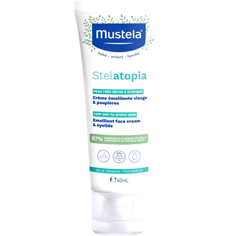 Mustela Mustela Stelatopia Emollient Face Cream Tube Μαλακτική Κρέμα Προσώπου 40ml