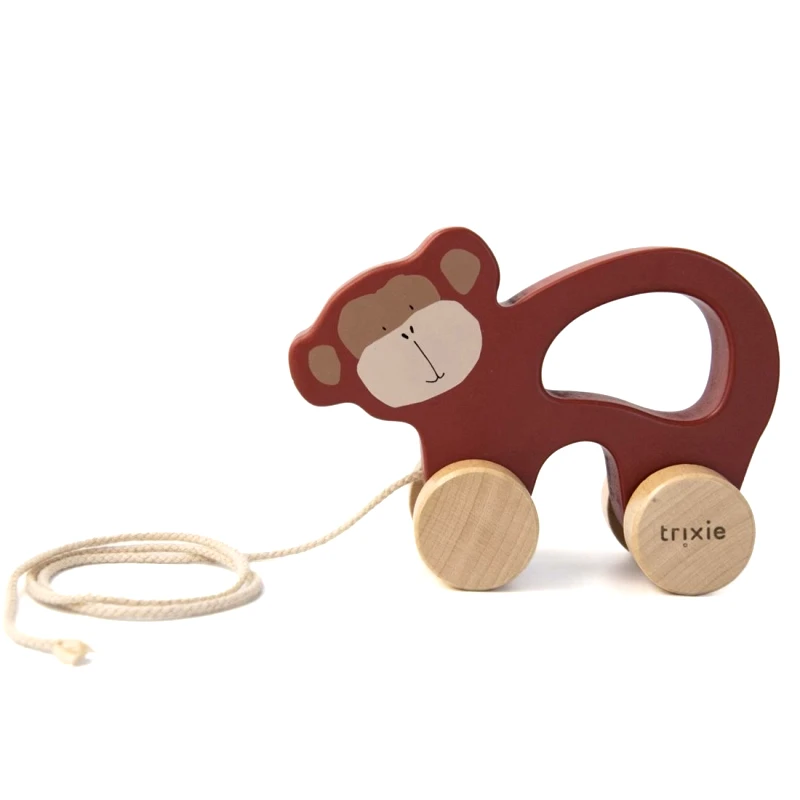 Trixie Trixie Wooden Pull Along Toy Κωδ 77510 Ξύλινο Παιχνίδι για τα Πρώτα Βήματα 1 Τεμάχιο - Mr. Monkey