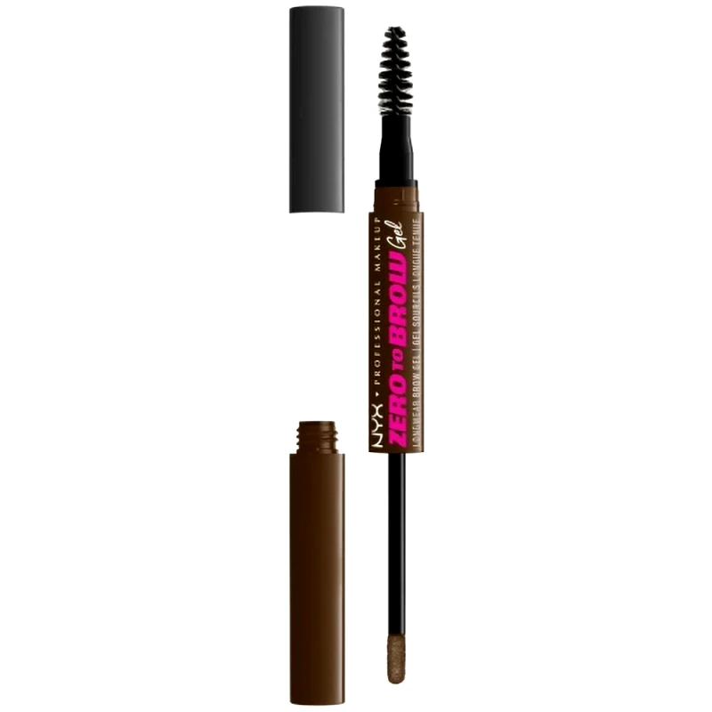 NYX Professional Makeup Nyx Professional Makeup Zero to Brow Longwear Gel Διπλό Απλικατέρ Φρυδιών 2ml 1 Τεμάχιο - Chocolate