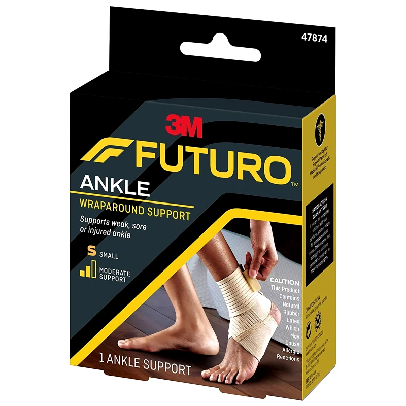 FUTURO 3M Futuro Wrap Around Ankle Support Επιστραγαλίδα με Ιμάντα Περίδεσης Μέτριας Στήριξης 1 Τεμάχιο - Small