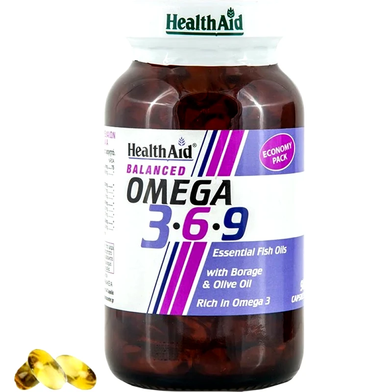 Health Aid Health Aid Omega 3-6-9 Συμπλήρωμα Διατροφής Συμπλέγματος Ωμέγα Λιπαρών Οξέων για την Ομαλή Λειτουργία της Καρδιάς του Εγκεφάλου & της Όρασης 90caps