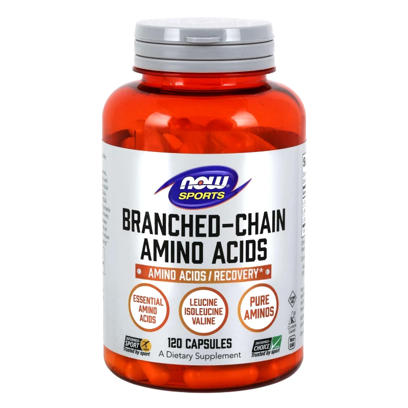 Now Now Foods Branched Chain Amino Acids Συμπλήρωμα Διατροφής Πεπτιδικής Μορφής Αμινοξέα, Ενίσχυση Μυϊκής Αποκατάστασης 120veg.caps