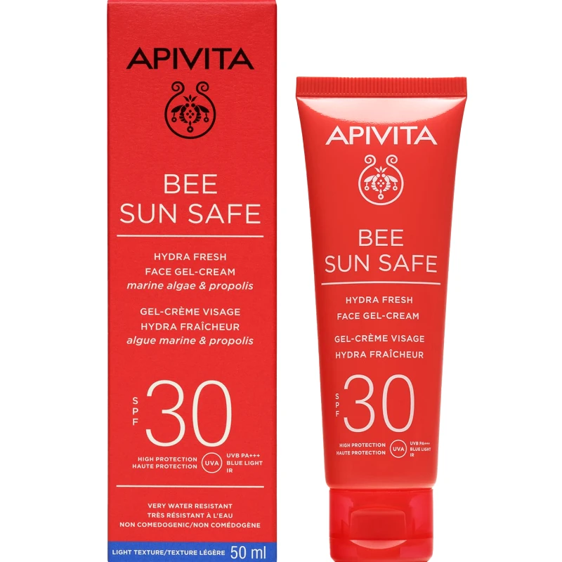 Apivita Apivita Bee Sun Safe Hydra Fresh Face Gel-Cream With Marine Algae & Propolis Spf30, Light Texture 50ml