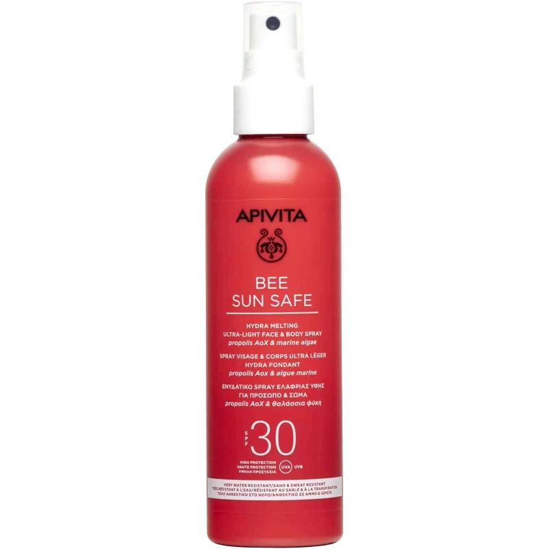 Apivita Apivita Bee Sun Safe Hydra Melting Ultra-Light Face & Body Spray With Marine Algae & Propolis Spf30, 200ml