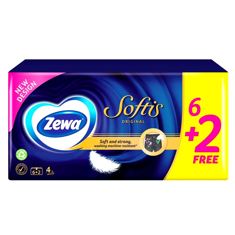 Zewa Zewa Softis Classic Χαρτομάντηλα Τσέπης 6+2 τμχ