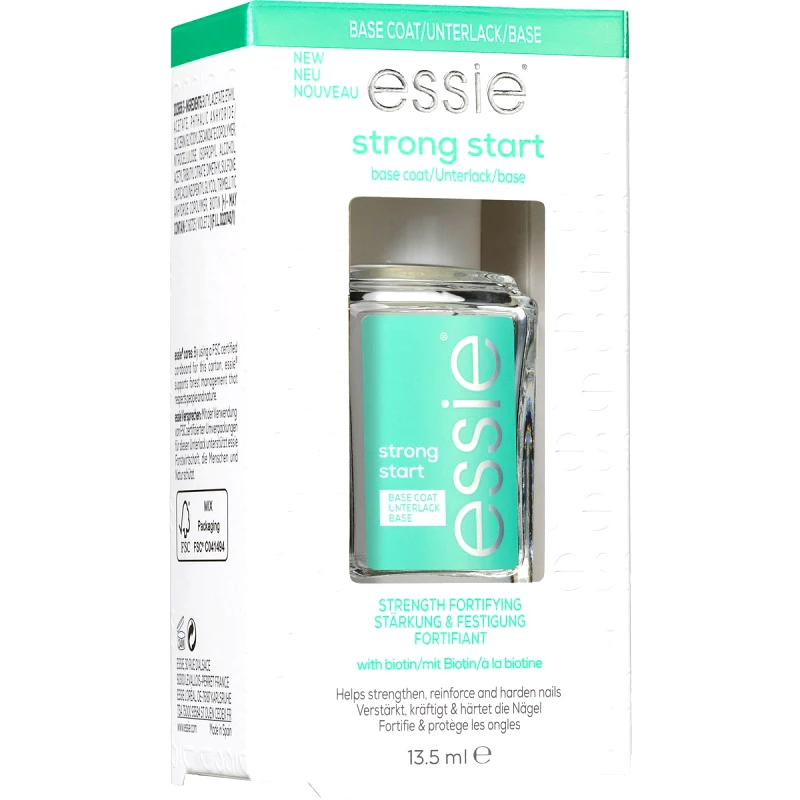 Essie Essie Nail Care Strong Start Base Coat Νέα Βάση με Βιοτίνη για Ενδυνάμωση των Εύθραυστων Νυχιών 13.5ml