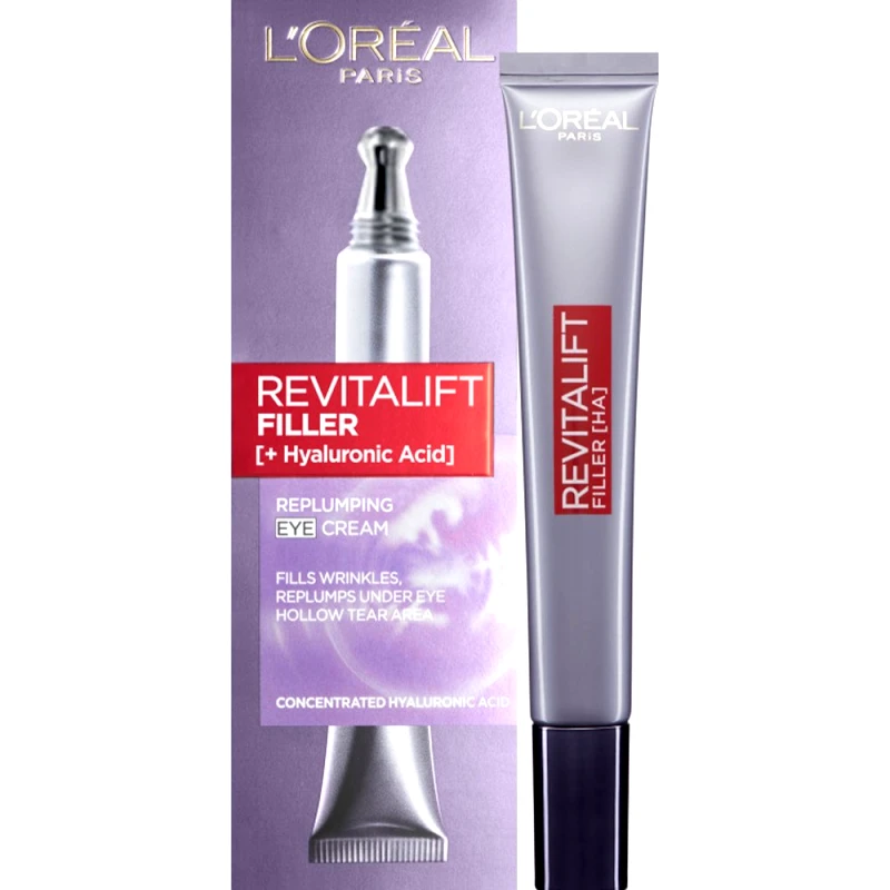 Loreal Paris L'oreal Paris Revitalift Filler [+Hyaluronic Acid] Συσφικτική - Αντιγηραντική Κρέμα Ματιών για Επαναφορά Όγκου της Επιδερμίδας 15ml