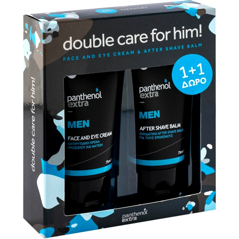 Medisei Medisei Πακέτο Προσφοράς Panthenol Extra Men Face & Eye Cream Αντιρυτιδική Προσώπου & Ματιών 75ml & Δώρο After Shave Balm 75ml