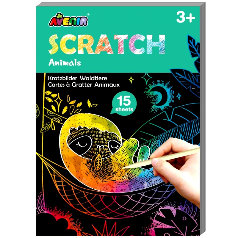 Avenir Avenir Mini Scratch Book Κωδ 60747 Παιδικό Παιχνίδι 1 Τεμάχιο - Forest Animals