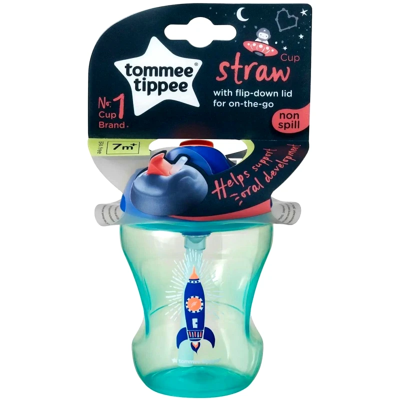 Tommee Tippee Tommee Tippee Straw Training Cup 7m+ Τιρκουάζ Εκπαιδευτικό Κύπελλο με Καλαμάκι 230ml, Κωδ 447155