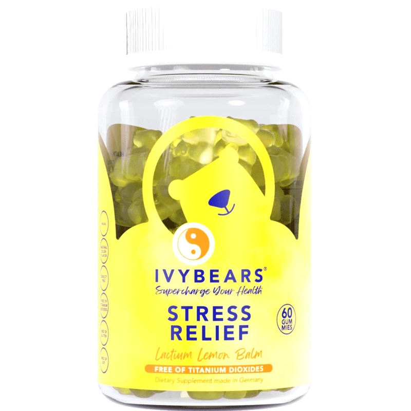 IvyBears IvyBears Stress Relief Συμπλήρωμα Διατροφής Αμινοξέων, Πρωτεΐνης Γάλακτος, Βιταμίνης Β6 & Εκχυλίσματος Μελισσόχορτου για Αντιμετώπιση του Στρες, Χαλάρωση & Πνευματική Ισορροπία με Ευχάριστη Γεύση 60 Ζελεδάκια
