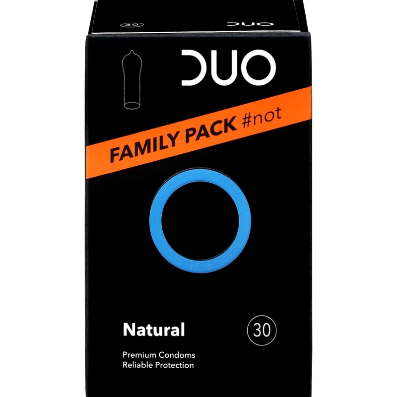 Duo Duo Natural Premium Condoms Value Pack Φυσικό Προφυλακτικό για να Νιώθετε Ασφαλής σε Κάθε Περίσταση 30 Τεμάχια