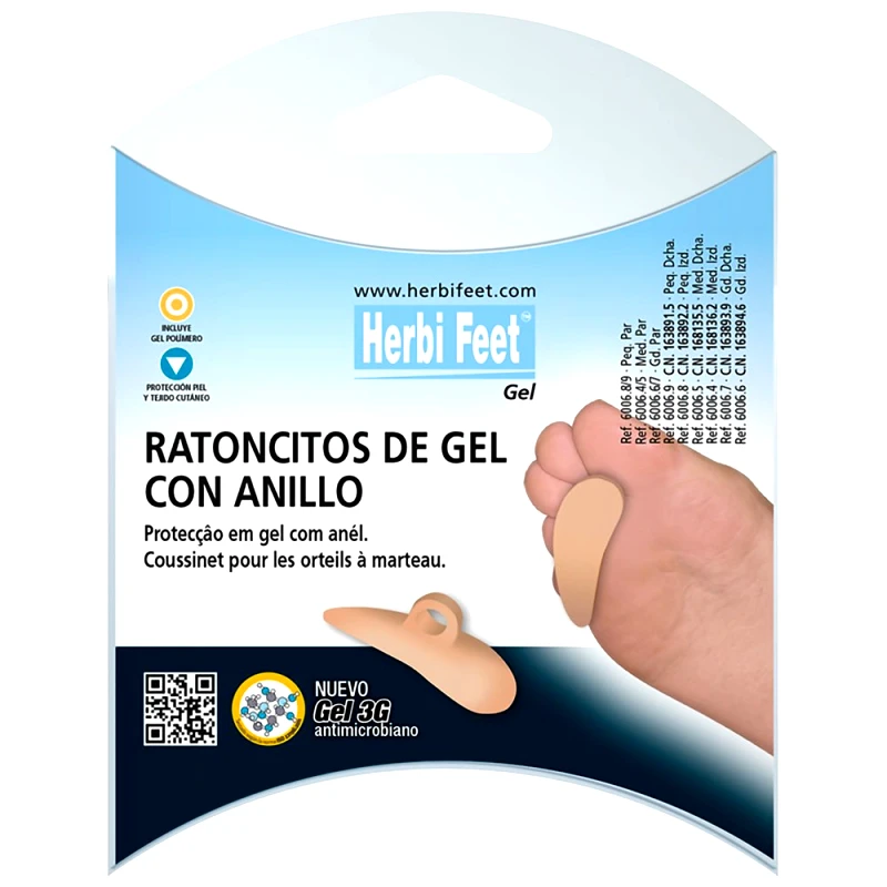Herbi Feet Herbi Feet Gel Toe Crest With Ring Μπεζ 1 Τεμάχιο - Small,Πέλμα Σφυροδακτυλίας με Gel