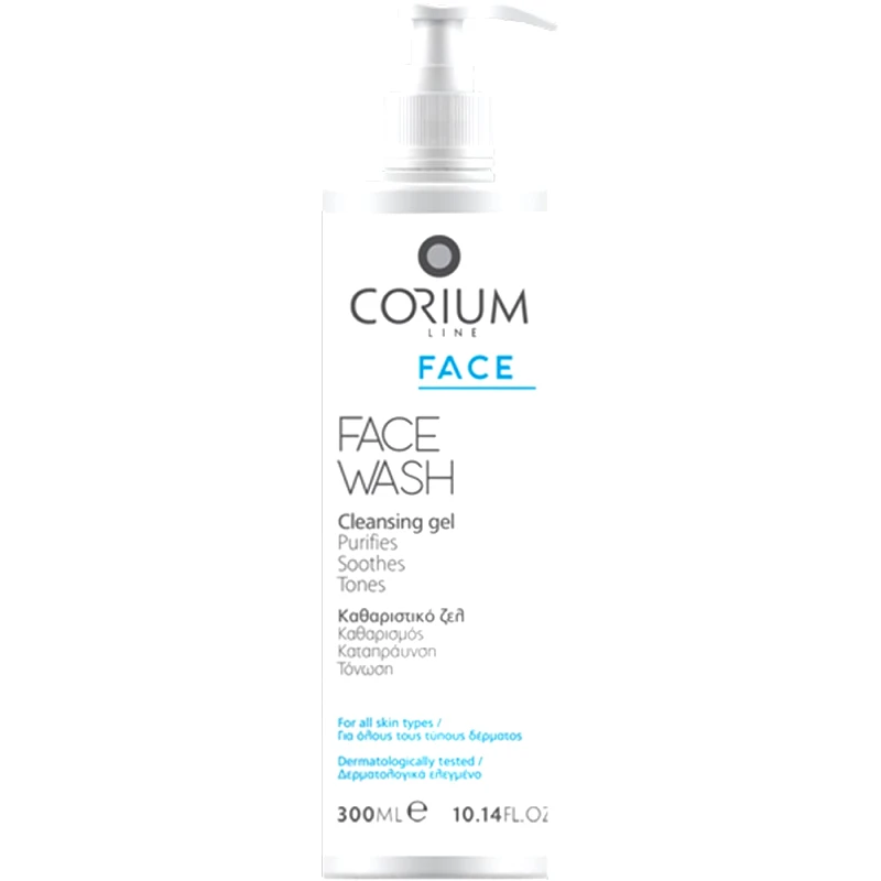 Corium Line Corium Line Face Wash Cleansing Gel Καταπραϋντικό Καθαριστικό Τζελ Προσώπου 300ml