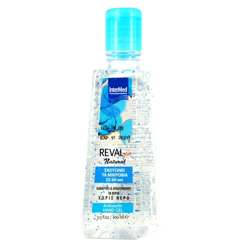 InterMed Intermed Reval Plus Natural Antiseptic Hand Gel Αντιβακτηριδιακό Τζελ Χεριών με Φυσικό Άρωμα 100ml