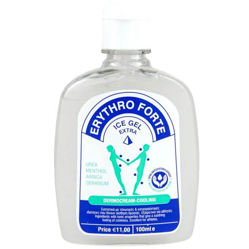 Erythro Forte Erythro Forte Ice Gel Extra Αναλγητικό Gel Κρυοθεραπείας για Άμεση Χαλάρωση των Μυών 100ml